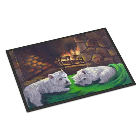 Carolines Treasures 18 x 27 in. Westie A Winters Night Indoor or Outdoor Mat PPP3276MAT